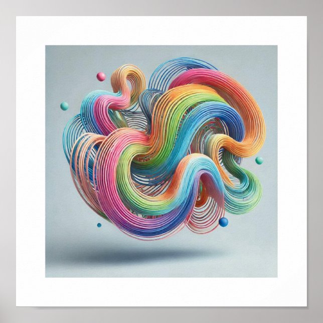 Poster Fusão de Abstrato exclusiva (Frente)