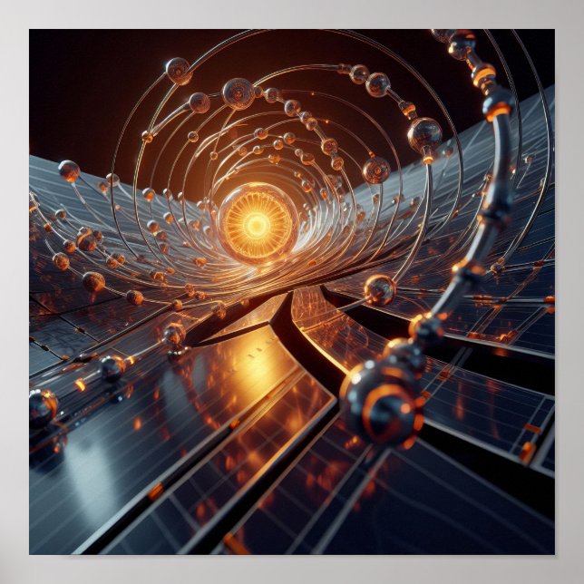 Poster Fusão de arte e tecnologia com fonte de energia (Frente)