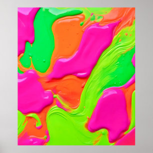 Poster Fusão de Cores Vibrantes