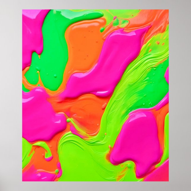 Poster Fusão de Cores Vibrantes (Frente)