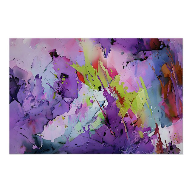 Póster "Fusão de matizes" Arte Abstrato Contemporânea (Frente)