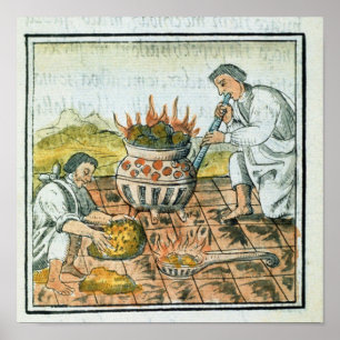 Poster Fusão e vazamento de ouro no império asteca