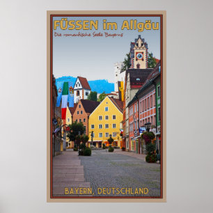 Póster Füssen im Allgäu