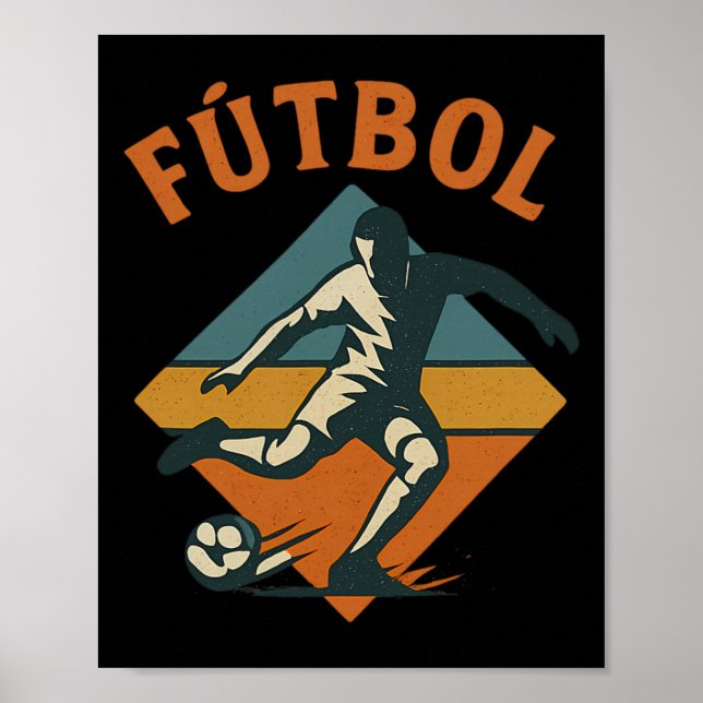 Poster Fútbol Enthusiast's Retro Style Vintage  (Frente)