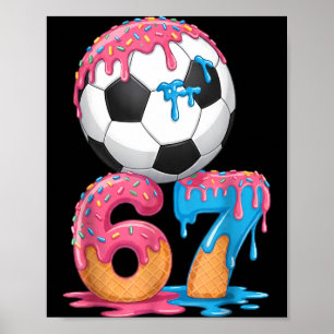 Poster Fútbol Gotejamento Número 67 Jogador de Futebol 67