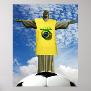 Póster Futebol 2014 brasileiro dos vencedores de Brasil