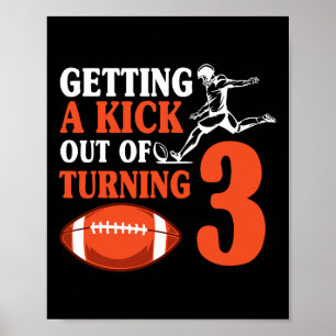 Poster Futebol 3º jogador de Festa de aniversário