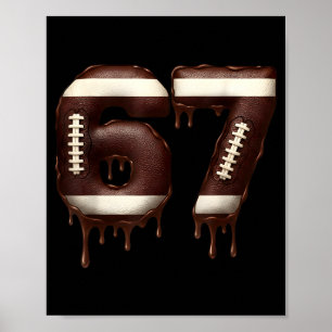 Poster Futebol 67 Divertido Seis Sete 6 7 Meme