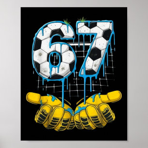 Poster Futebol 67 Seis Sete Crianças do Drip Meme Diverti