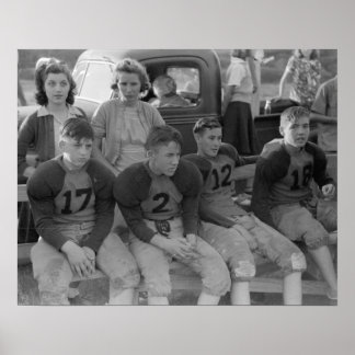 Poster Futebol Americano no Ensino Médio, 1941. Foto Anti