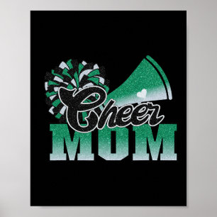 Poster Futebol animado Mãe Verde Pom Preto Branco Leopard