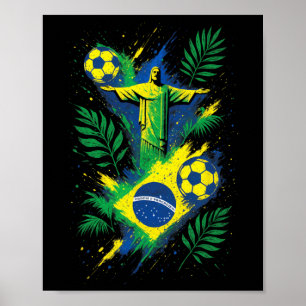 Poster Futebol Brasil Futebol Cristo Rio Cultura