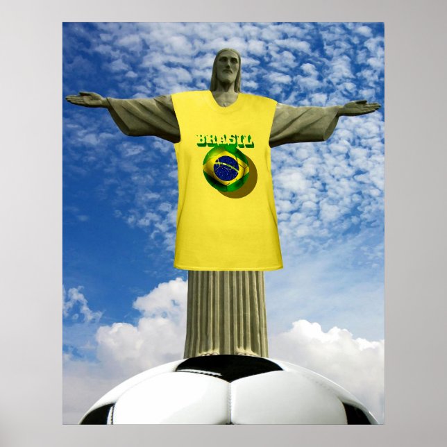 Póster Futebol brasileiro vencedor em 2014 (Frente)