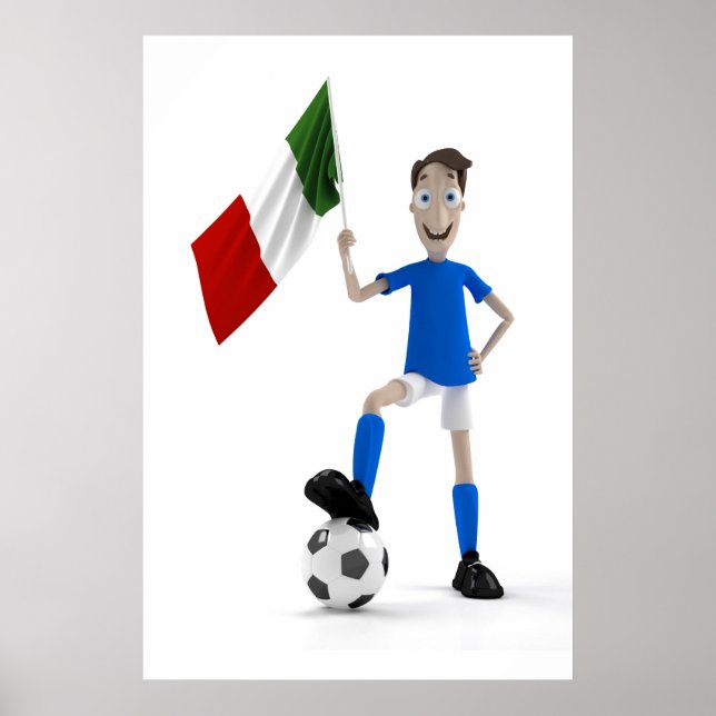 Póster Futebol da Itália (Frente)