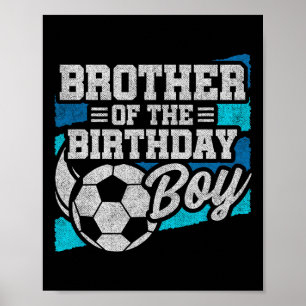 Poster Futebol de Aniversário - Irmão de Aniversário - Fu