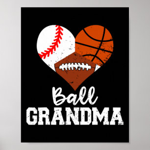 Poster Futebol de basquetebol da vovó