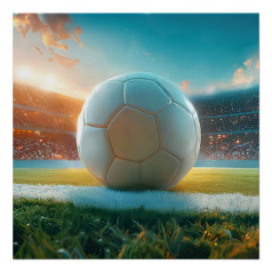 Póster Futebol de branco