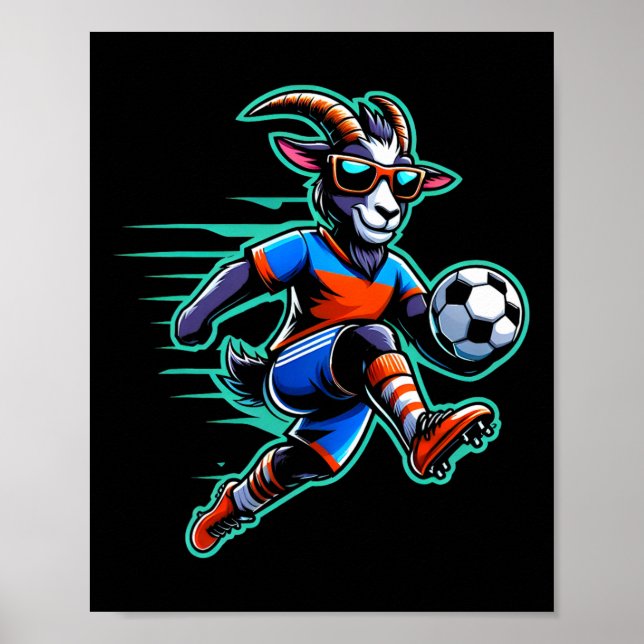 Poster Futebol de Cabra Byll Meninos Crianças  (Frente)