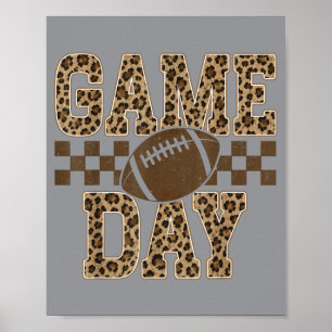 Poster Futebol de Dia de Jogo do Leopardo Temporada de To