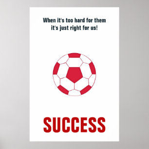 Poster Futebol de futebol com sucesso inspiracional