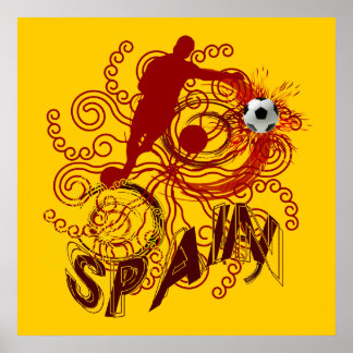 Póster futebol de futebol espanha Explosão de arte espanh