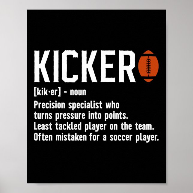 Poster Futebol de Kicker Definition Placeki (Frente)