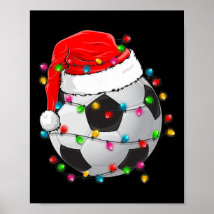 Poster Futebol de Natal Ll Chapéu do Papai Noel Esporte D