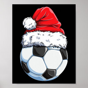 Poster Futebol de Natal Ll Chapéu do Papai Noel Esportes 