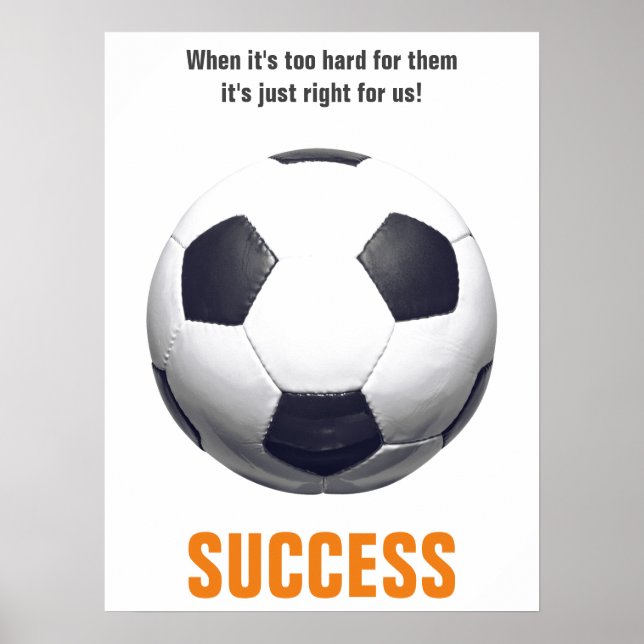 Poster Futebol de sucesso inspiração motivacional (Frente)