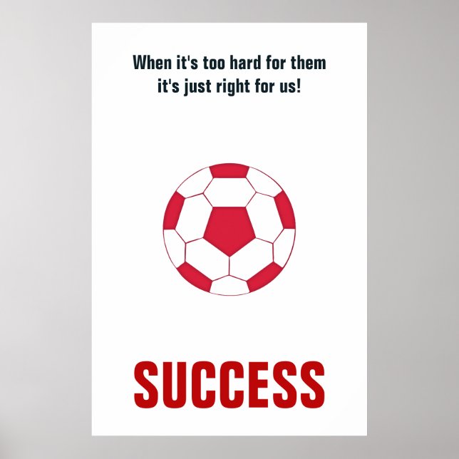 Poster Futebol de sucesso inspiração motivacional (Frente)