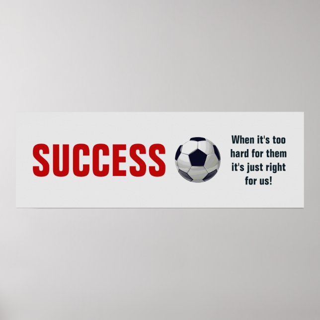 Poster Futebol de sucesso inspiração motivacional (Frente)