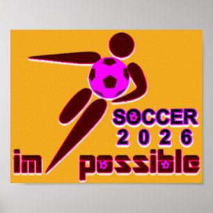 Poster Futebol Dinâmico 2026 Design Silhueta