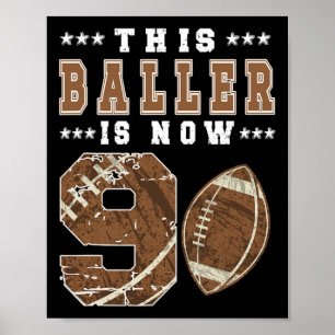 Poster Futebol do 9º Aniversário - Futebol dos Nove Anos 