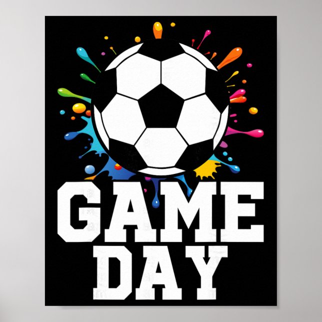 Poster Futebol do Dia de Jogo do Dia de Jogo  (Frente)