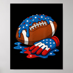 Poster Futebol Drip Wr Lineman Qb Rb Db Sorvete 4 De
