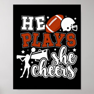 Poster Futebol E Cheer Mãe Orgulhosa Cheerleading E Futeb