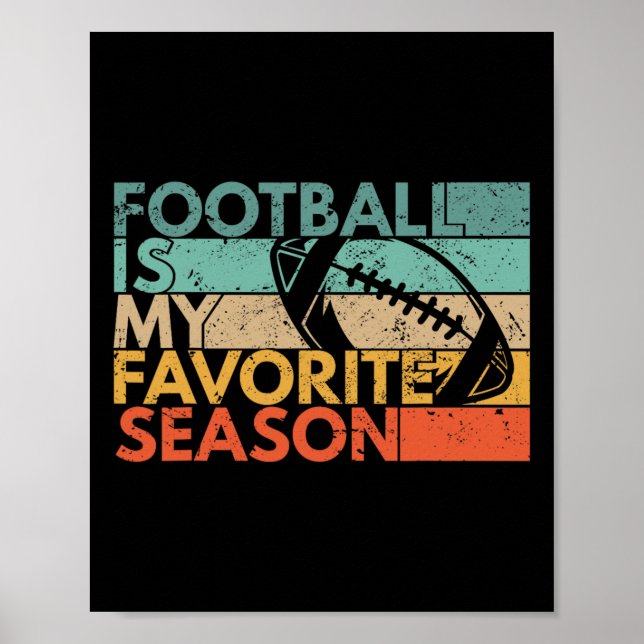 Poster Futebol É Minha Época Favorita, Vintage Retro Pego (Frente)