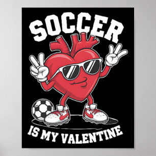 Poster Futebol é o Meu Coração de São Valentão Dia dos Na