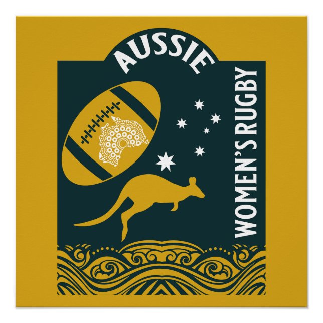 Póster Futebol feminino australiano (Frente)
