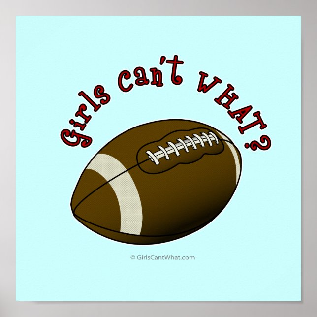 Póster Futebol feminino - Vermelho (Frente)