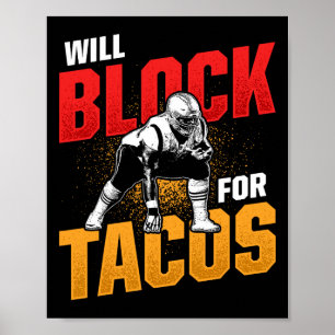 Poster Futebol Lineman Para Tacos Defensivos