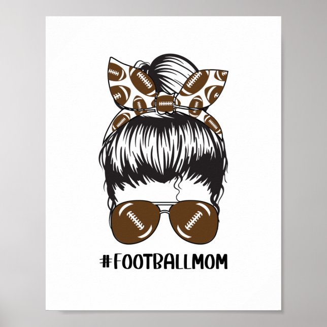 Poster Futebol Mamãe Mensageira Cabelo Solar Óculos Engra (Frente)