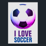 Poster Futebol Motivado de Pop de Arte de Estilo Retroati<br><div class="desc">Adoro Futebol Popular Esportes - Futebol / Trabalhos de arte Motivadores de Futebol</div>