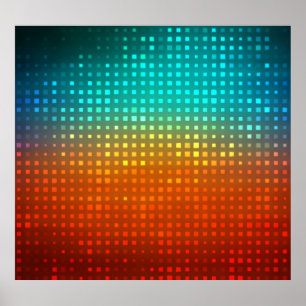 Poster Futebol multicolor abstrato, luzes artísticas.