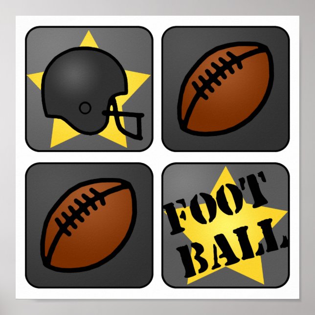 Póster Futebol negro (Frente)