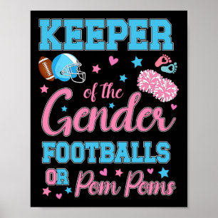 Poster Futebol Ou Pom Poms Cute Keeper Da Ba De Gênero