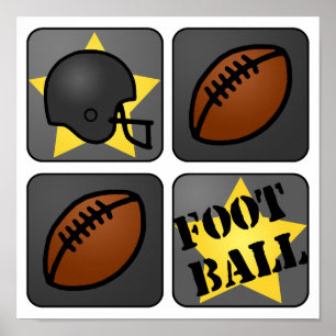 Póster Futebol preto