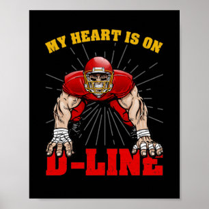 Poster Futebol Que Meu Coração Está Na Linha Defensiva Li