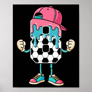 Poster Futebol Sorvete Drip Juventude 8 Anos Aniversário