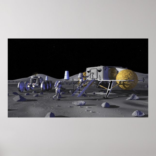 Póster Futuras missões de exploração do espaço 3 (Frente)